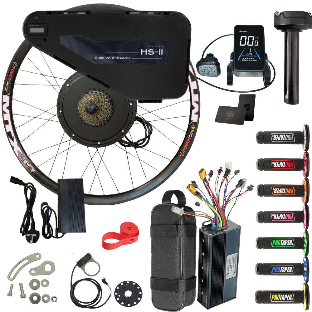 2000w E-Bike Conversion Kit + 52v 30ah Battery
