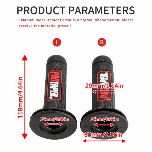 Pro Taper style grips end detail